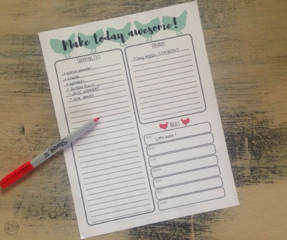 Free to do lists designed with homesteaders in mind!