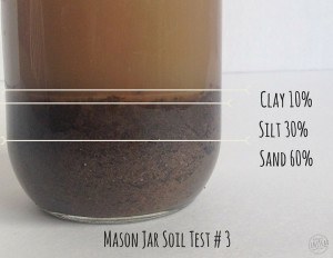 soil test mason jar