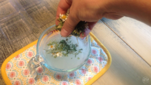 How to make dried herb soap with mint, chamomile and rosemary!