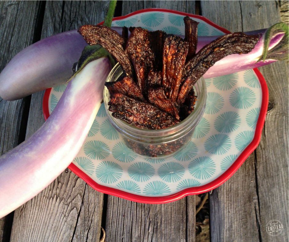 How to make delicious healthy eggplant jerky!