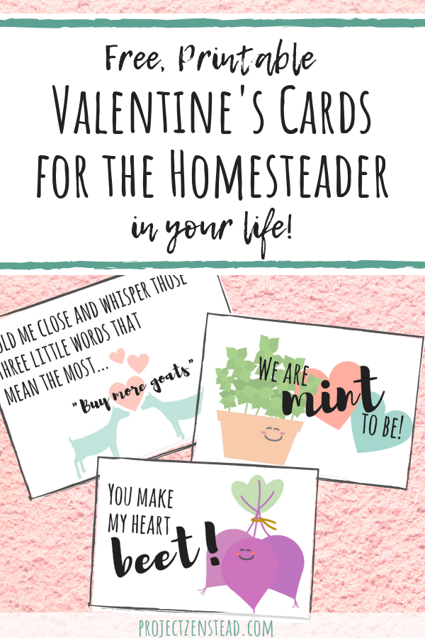 Free Printable Valentine's Day Cards for Gardeners & Homesteaders #homestead #homesteading #garden #plantlover #gardener #free #printable #Valentines #valentinesday