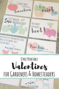 These free, printable Valentine’s Day cards are a perfect way to show your love for that special homesteader or gardener in your life!