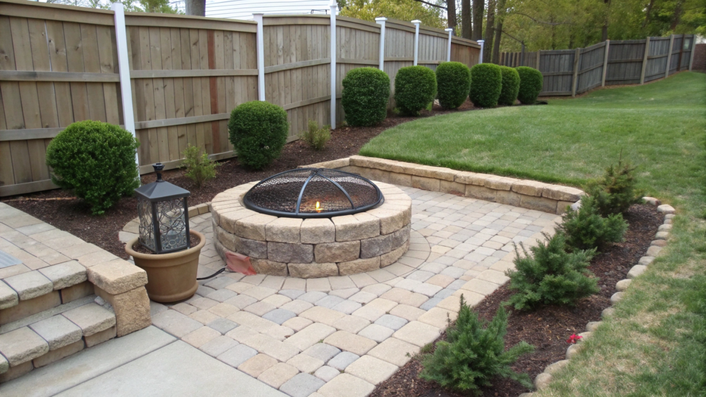 DIY Corner Fire Pit for Small Yards