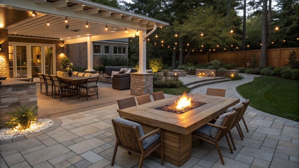 Fire Pit That Doubles as a Dining Spot