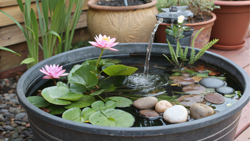 How to Build a Mini Water Garden with Just 5 Items