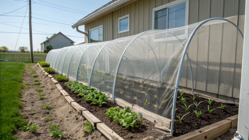 Protection against wind during hardening off