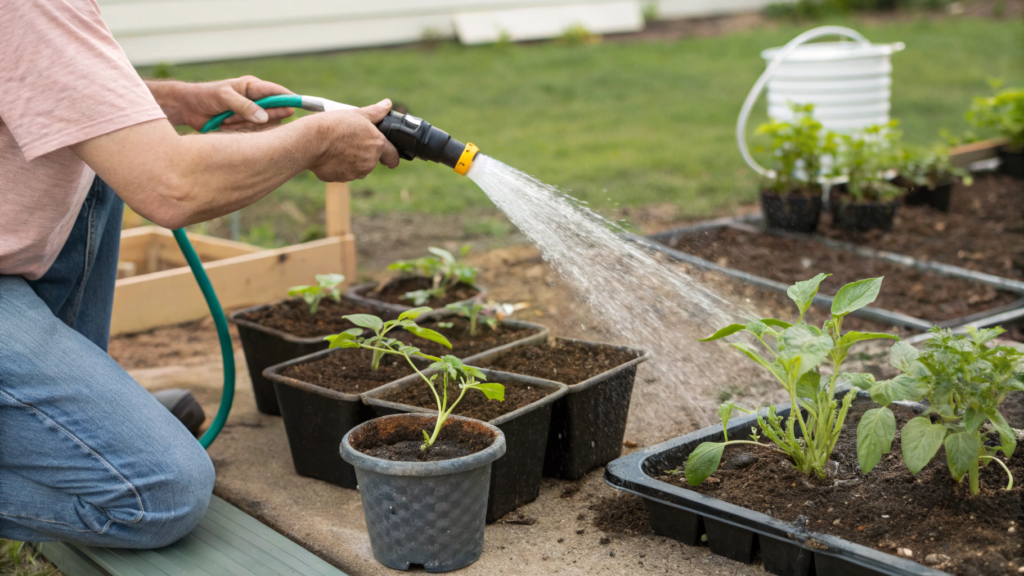 Watering before transplanting - avoid dehydration