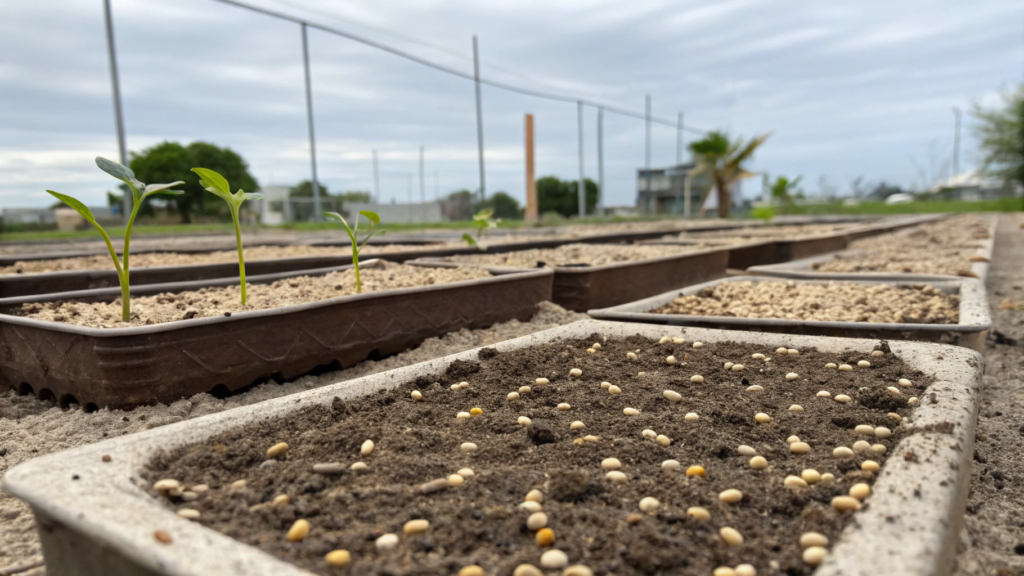 Do not plant too thickly - give the seedlings room to grow