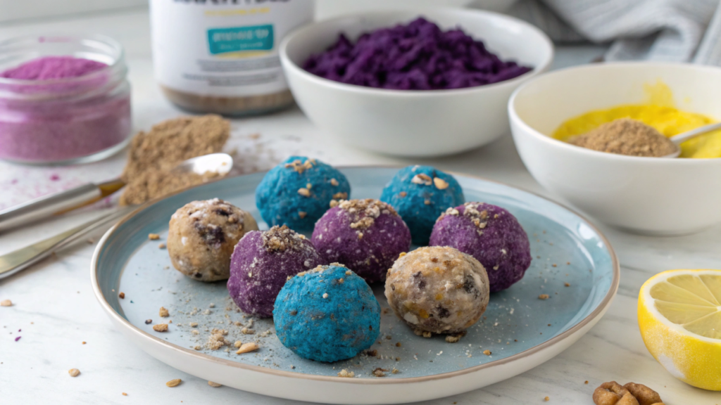 Color-changing protein balls