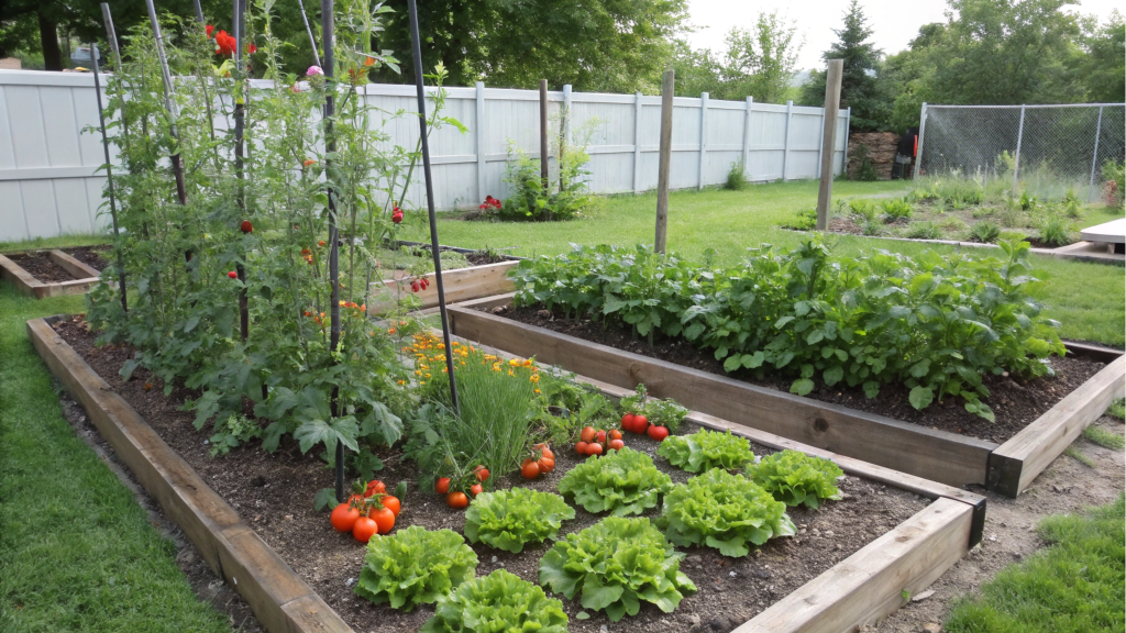 Backyard Mini Vegetable Garden Idea