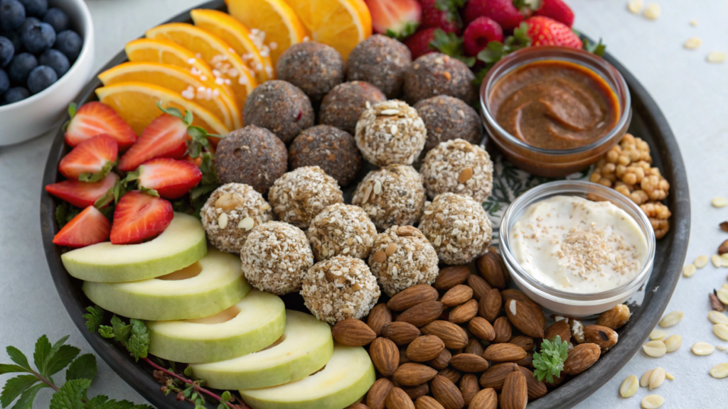 Protein ball charcuterie board