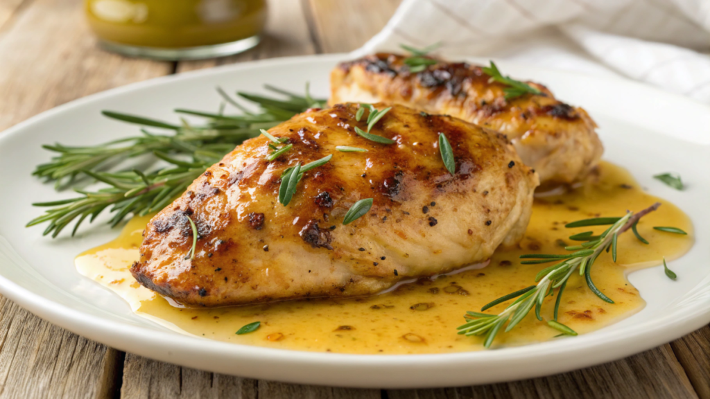 Baked honey mustard chicken breasts