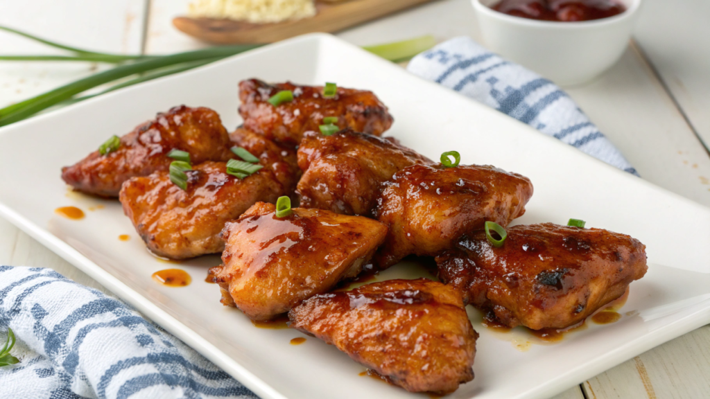 Sweet and spicy glazed chicken breast