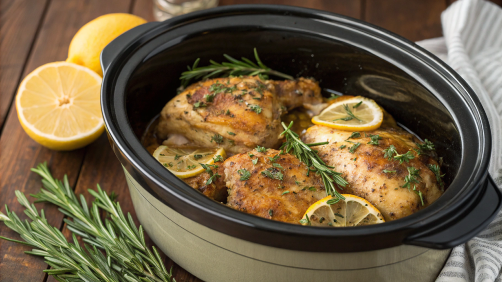 Crockpot lemon herb chicken breast