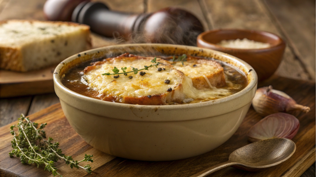 Caramelized onion french onion soup