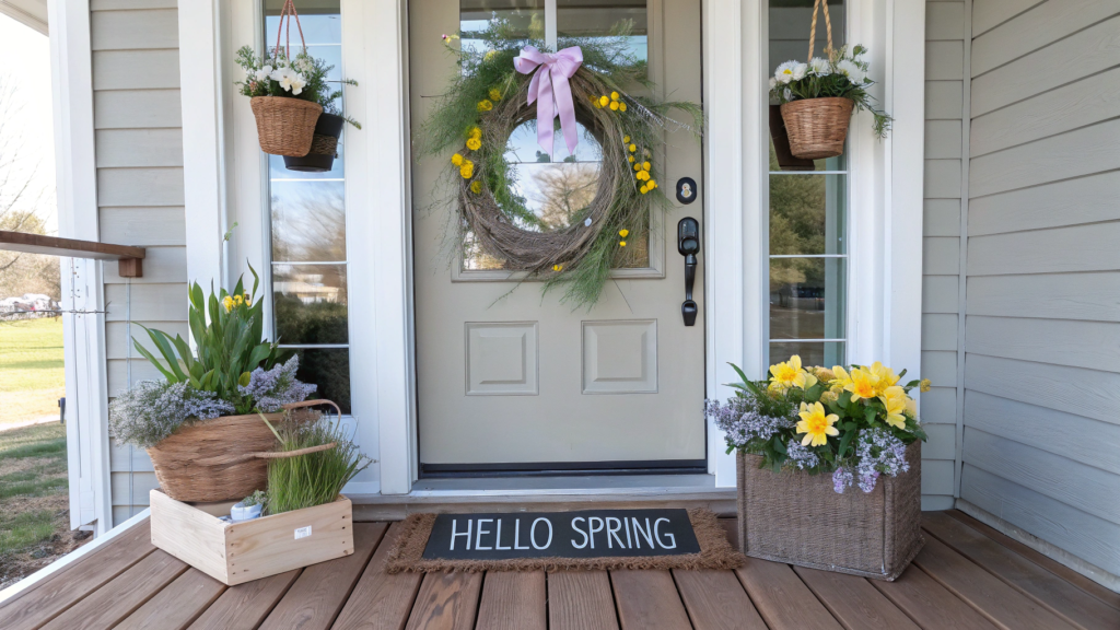 Easy Front Door Decor for Spring 2025