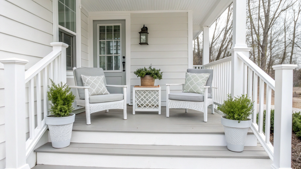 Minimalist spring porch decor for instant appeal