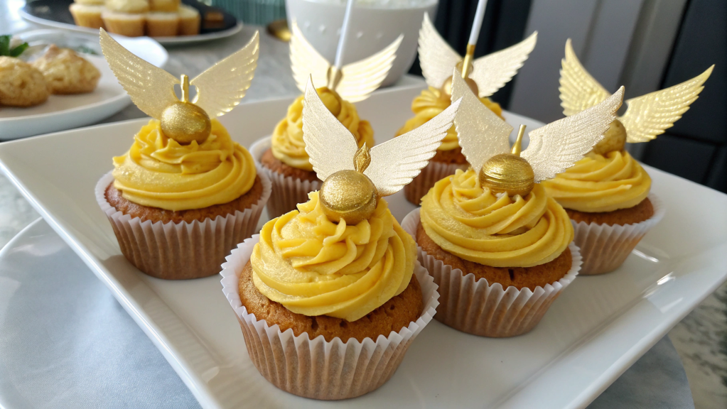 Harry Potter-inspired recipes: Golden Snitch Cupcakes