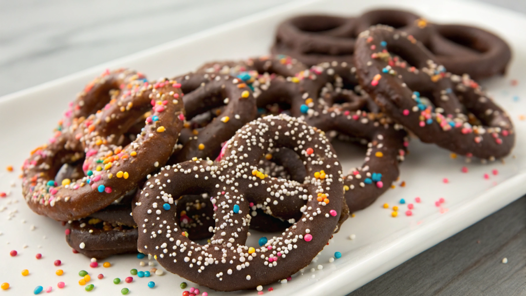 Chocolate Sprinkles Pretzels