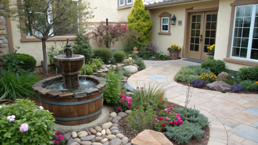 Natural elements in the patio