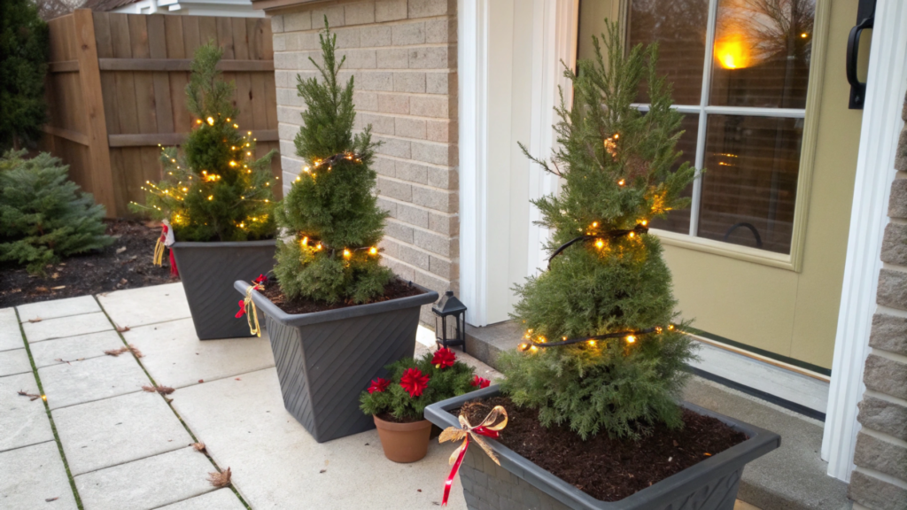 DIY Planter Christmas Trees