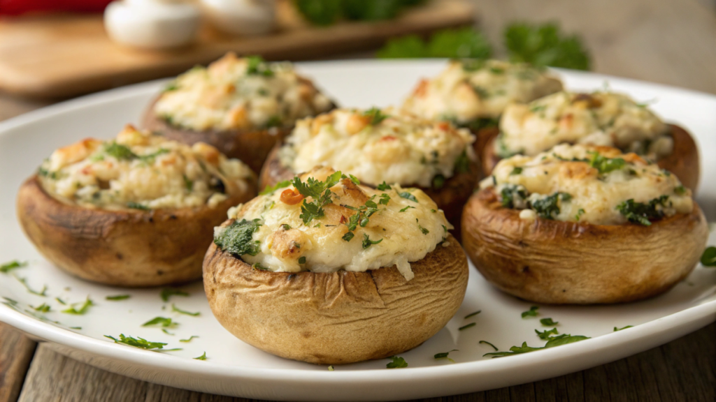 Vegetarian Stuffed Mushrooms