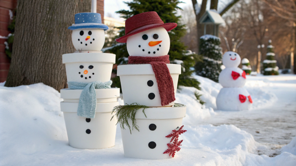 Snowman Planters