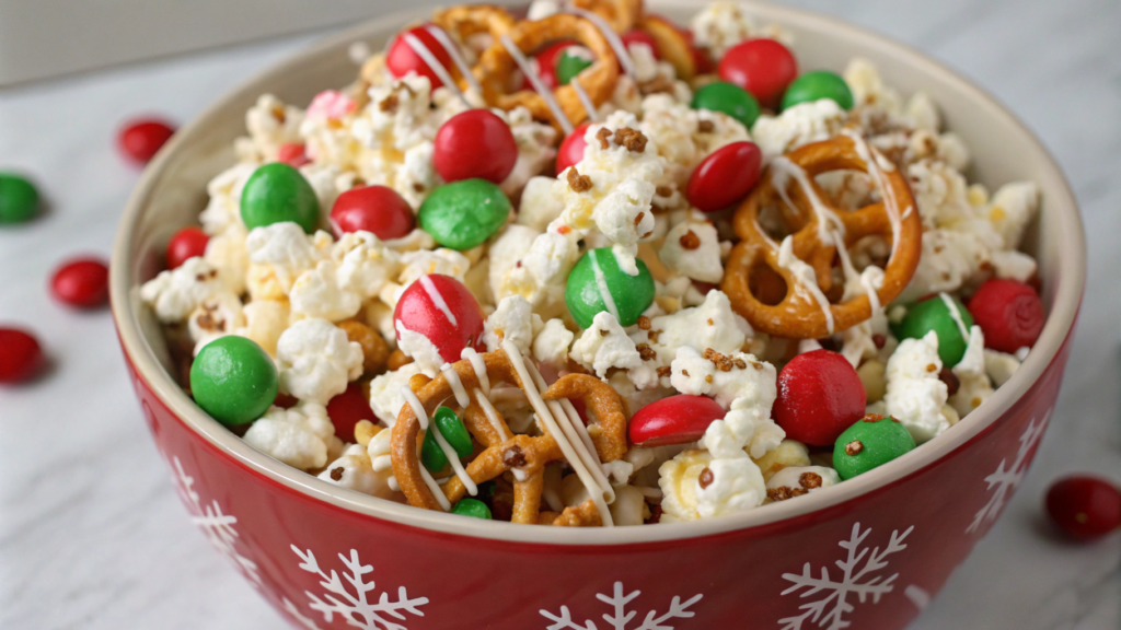 Christmas popcorn mix