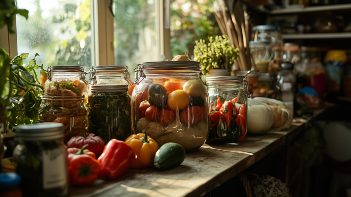 Preserved Harvest on The Table