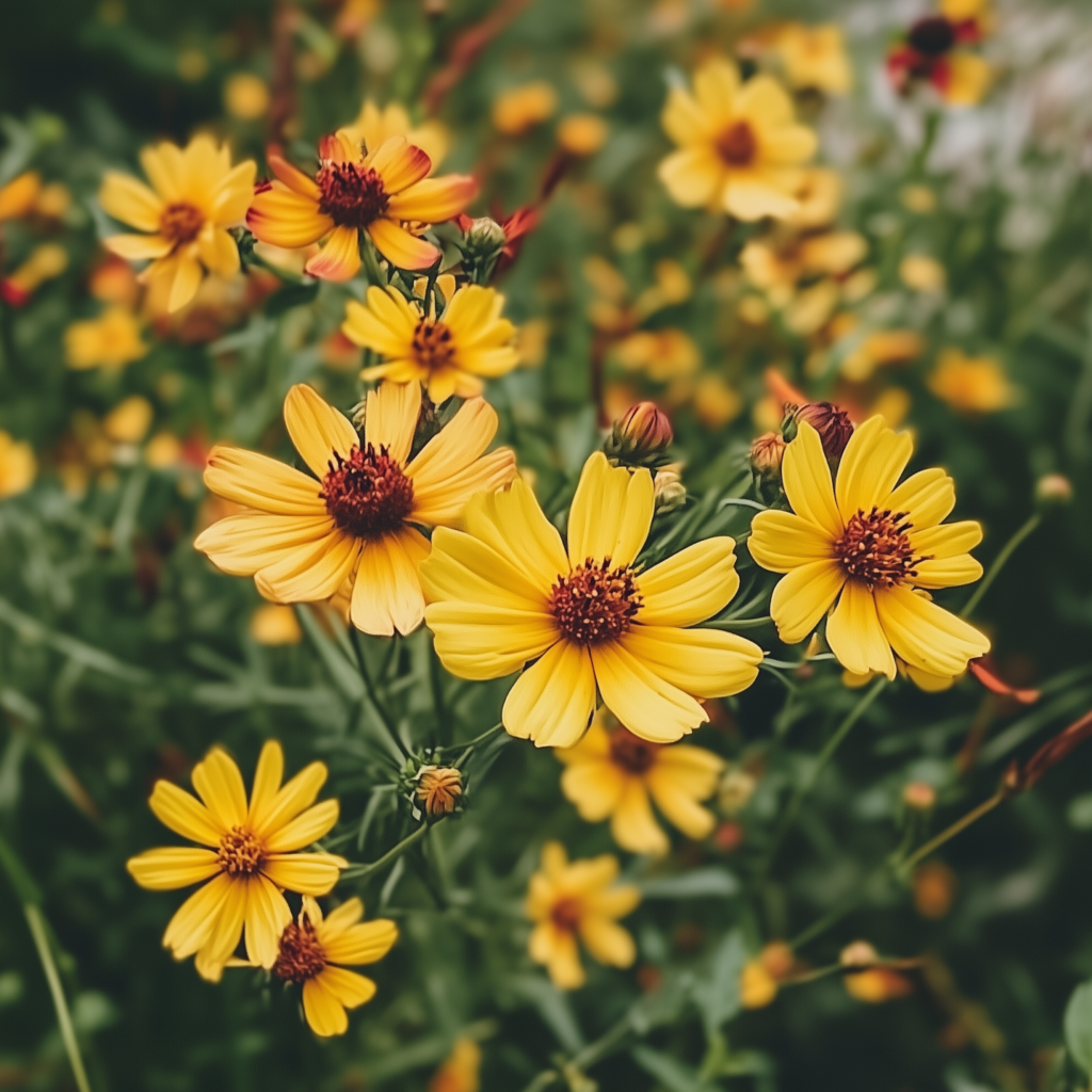 Coreopsis look almost identical to zinnias