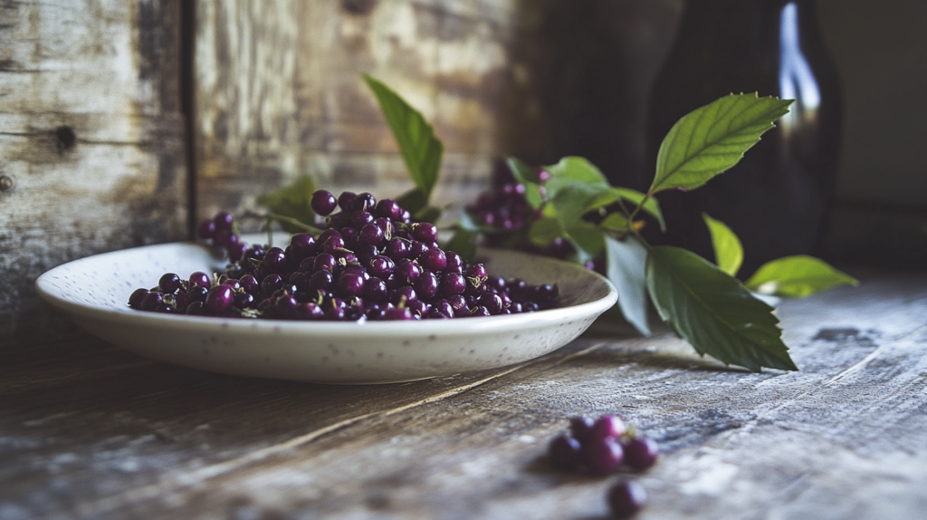 Beautyberry on a plate