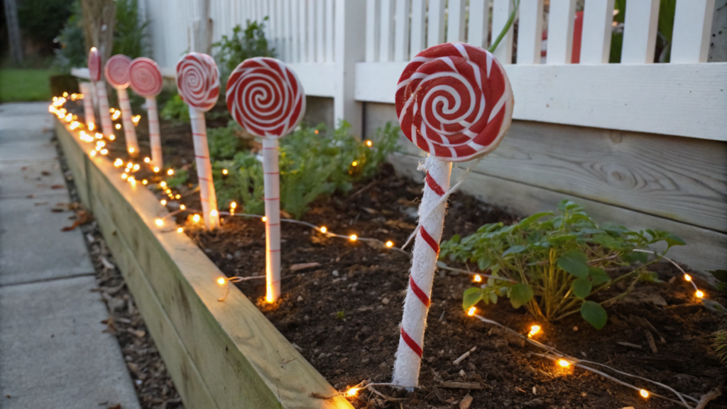 Candy Cane Planter Markers