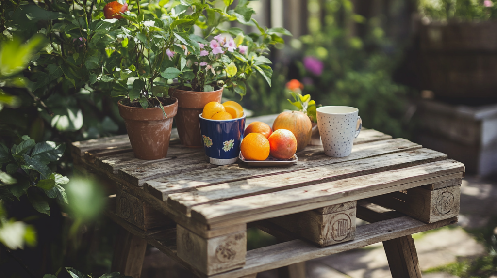 Rustic Wooden Table from Repurposed Pallets