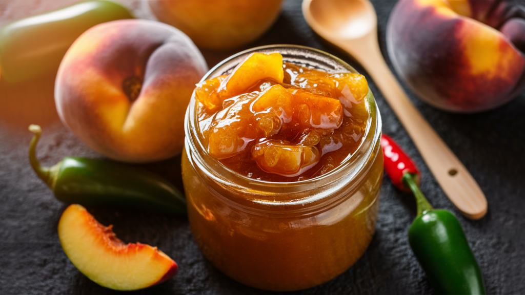 Spicy Peach Preserves with Jalapeño