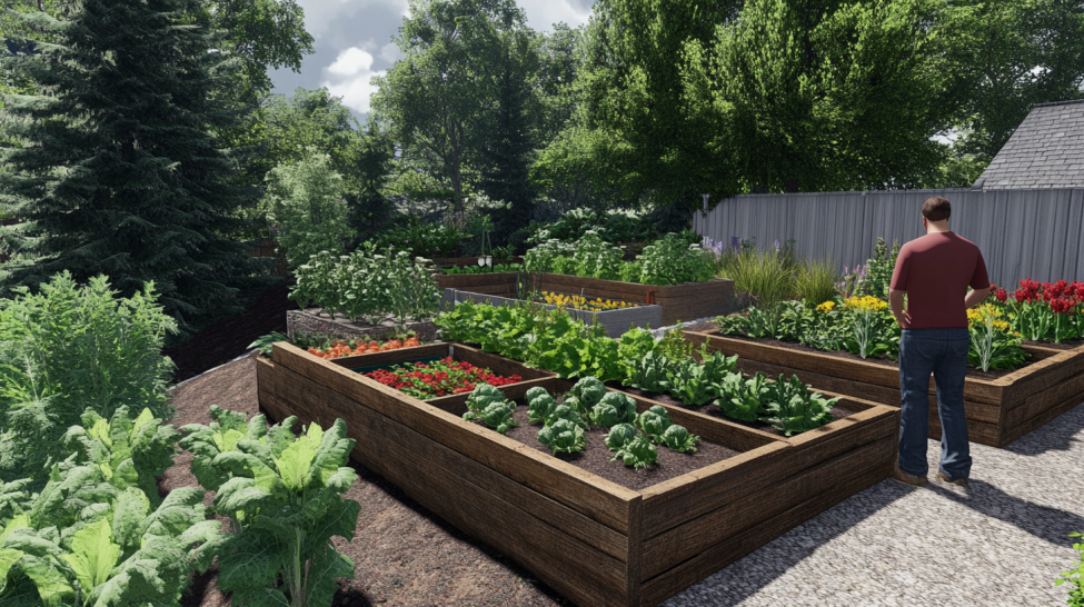 Raised Bed Vegetable Garden Layout