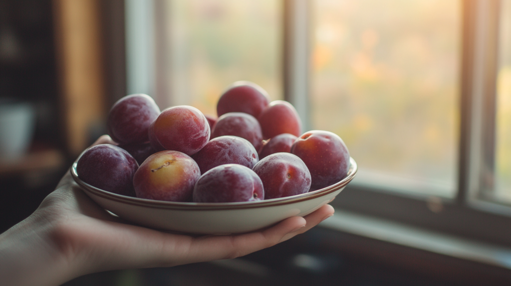 Beach plums on a plate