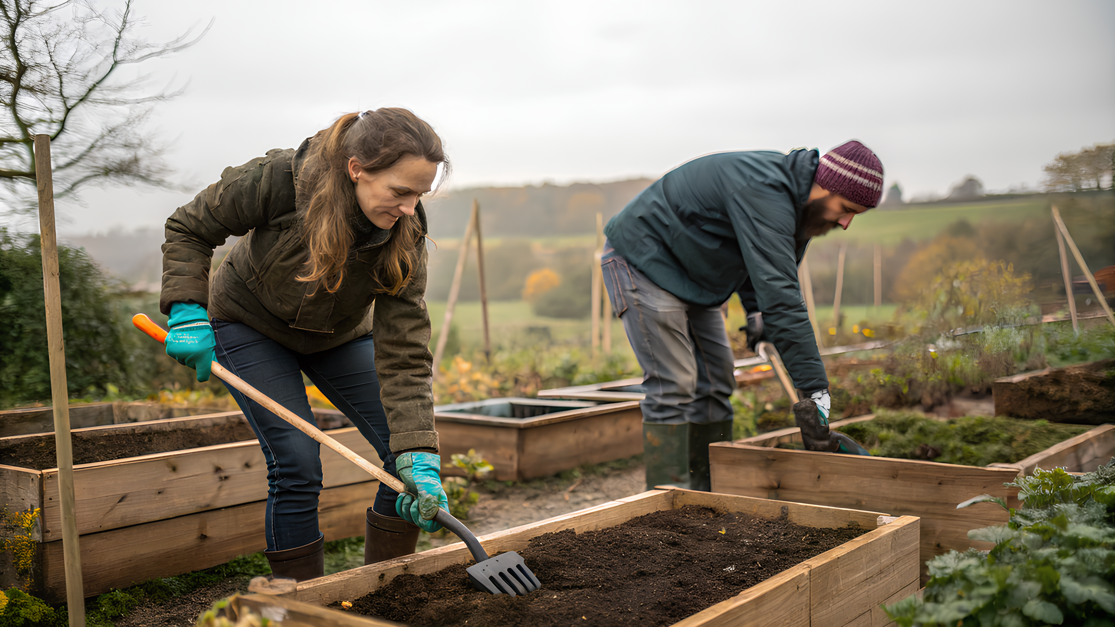 Raised beds. Preparing for winter