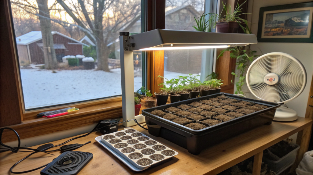 How to Set Up the Perfect Seed Starting Indoors. Beginner Tips