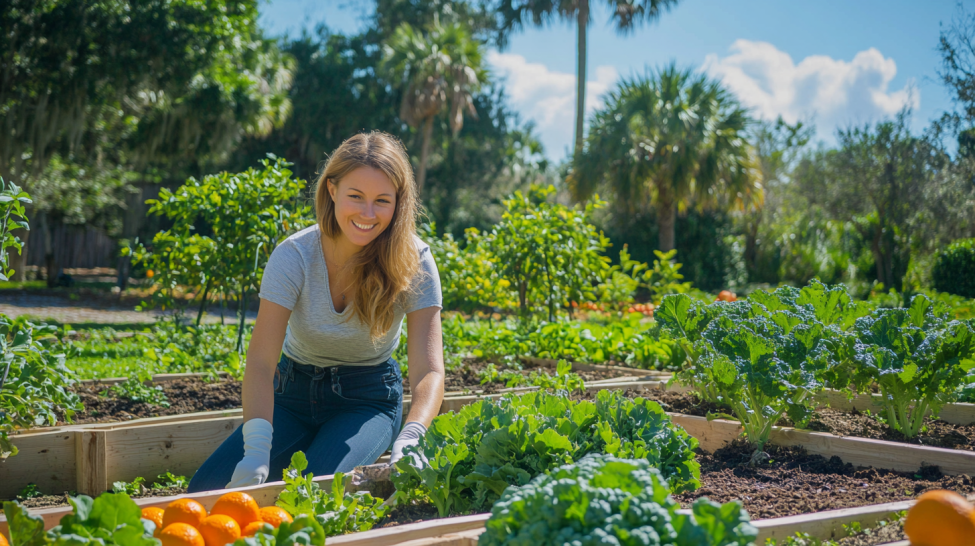 A Woman Planning Your Fall Garden in Florida