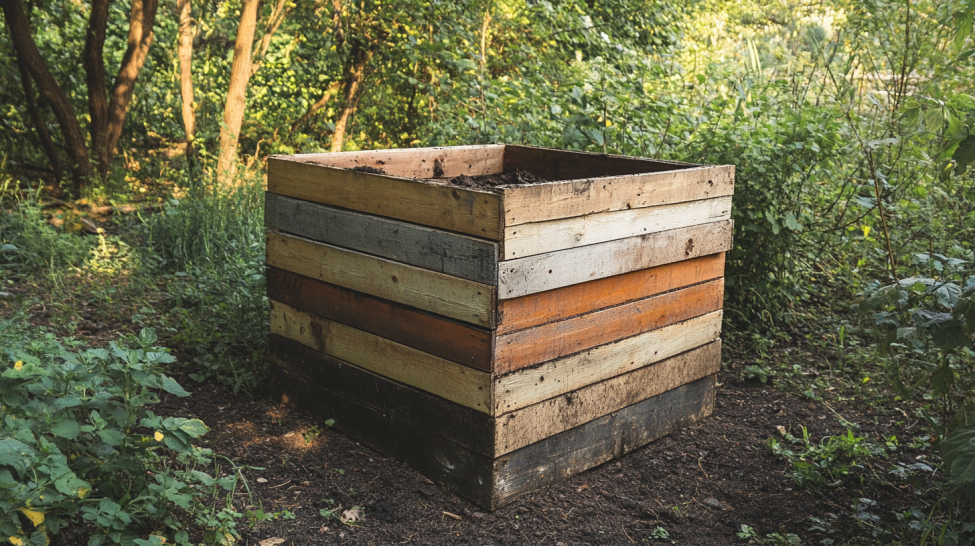 Handmade compost bin