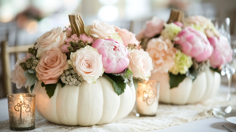 Pumpkin flower arrangements for weddings