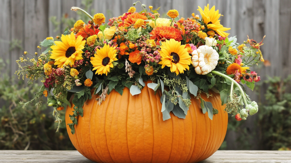 DIY pumpkin arrangements