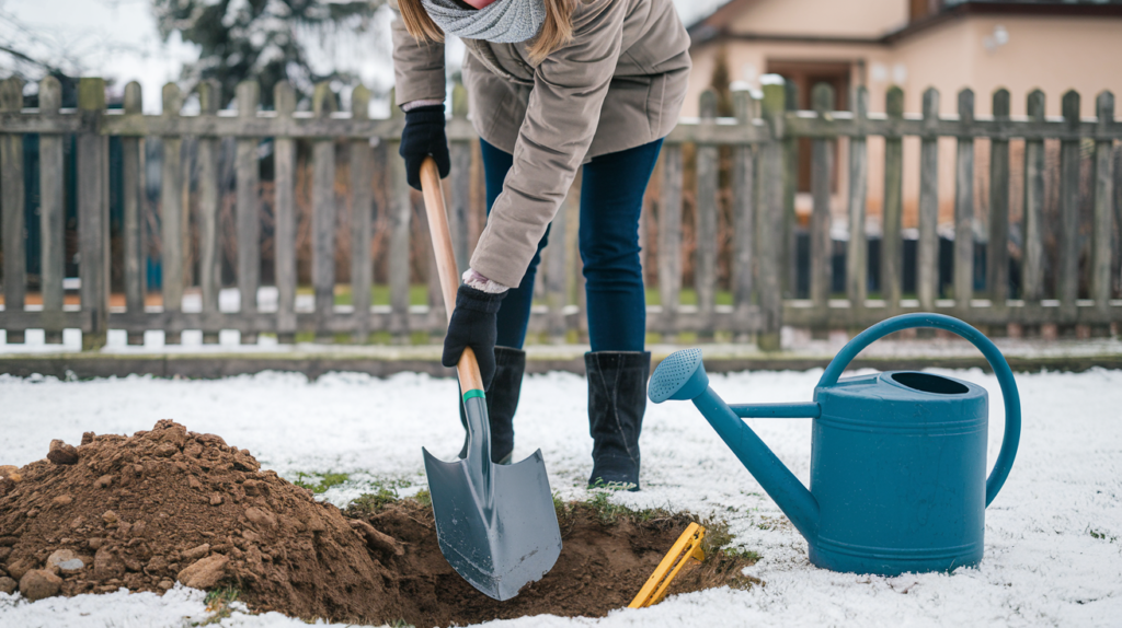 Planting trees in the winter