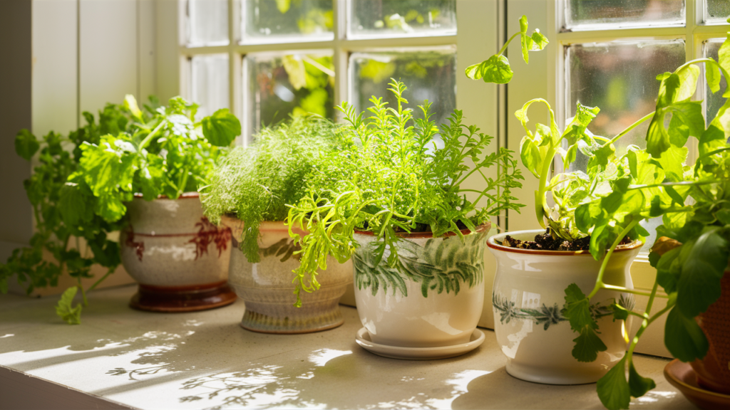 growing herbs in containers