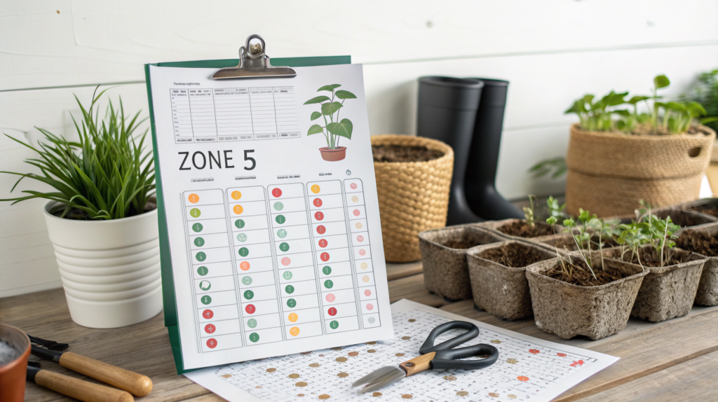 Seed Starting Calendar and Chart for Zone 5 Gardeners