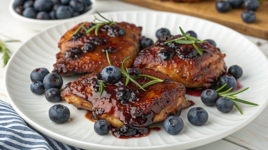 Blueberry-Glazed Chicken Thighs