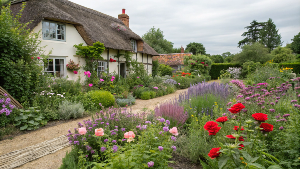 English cottage style garden