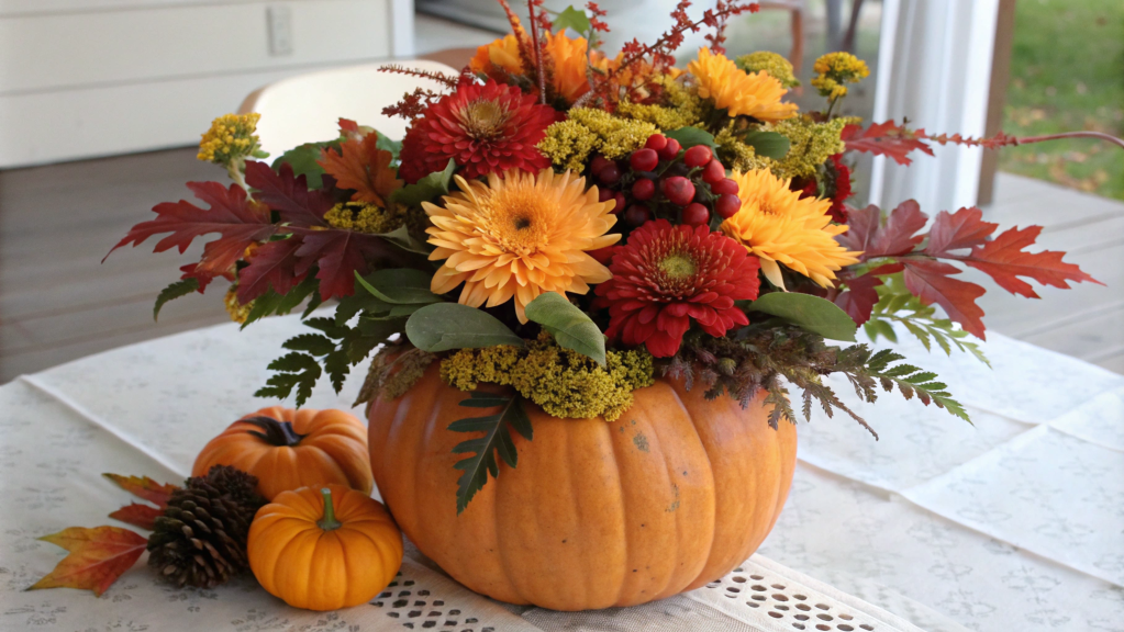 Pumpkin centerpieces