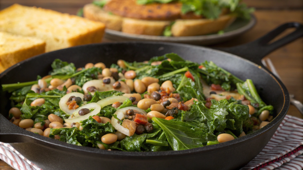 Black-eyed Southern-style Peas with Greens