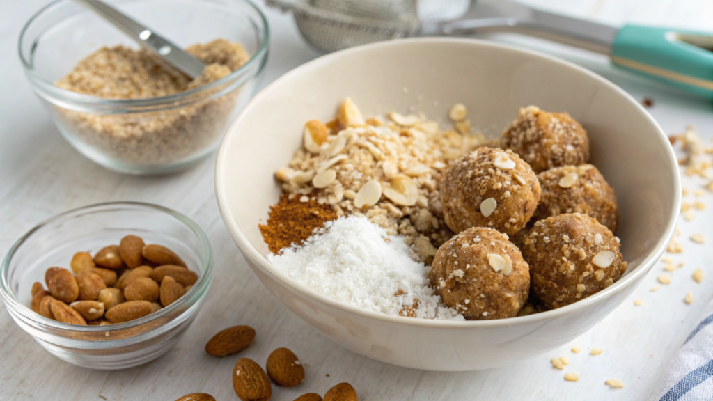 Nutty Energy Balls with Caramel